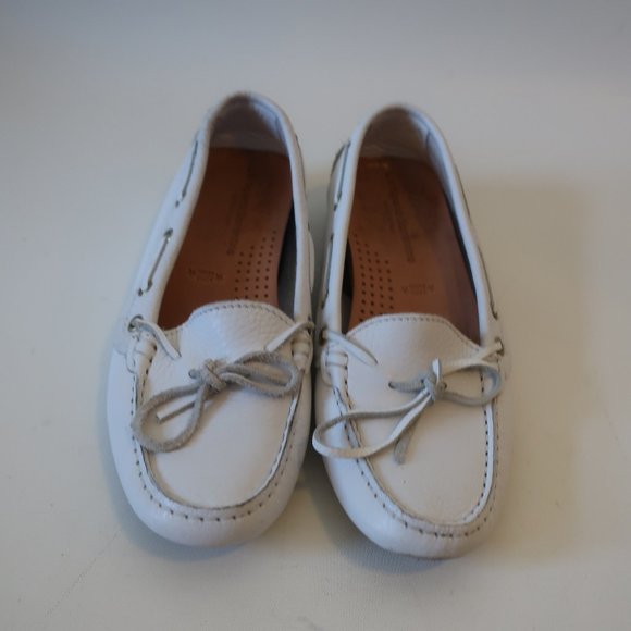Womens L'Artigiano Sorrentino White Leather Flat Driving Shoes 38D US/8D * - Picture 2 of 10